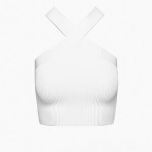 Sculpt Knit Criss Cross Cropped Tank